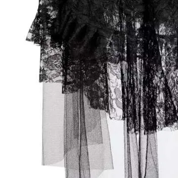 Corset Dresses with Skirts Set Top Bustiers Women's Lingerie Princess Gothic Vintage Burlesque Halloween Black L