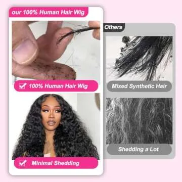 Tuneful 13x6 Deep Wave Lace Front Wigs Human Hair Pre Plucked 220% Density Deep Curly Lace Frontal Wigs Human Hair HD Lace 26 Inch Human Hair Wig for Black Women Natural Color