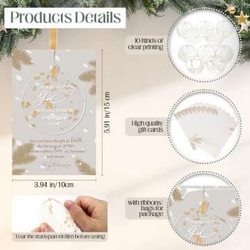 Thyle 30 Sets Christian Ornaments for Holidays and Gifts