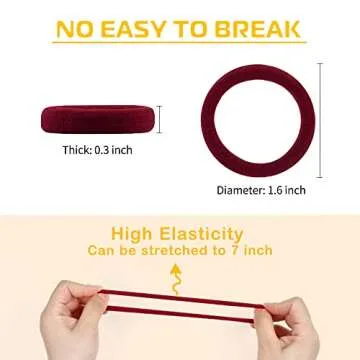 50Pcs Hair Ties, IKOCO Seamless Ponytail Holder Hair Ties No Damage for Women Girls, Fabric