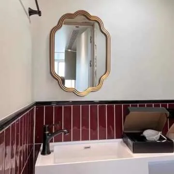 Curved Frame Decorative Mirror - Vintage Wall Mirror