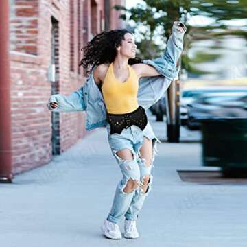 XUELILEU Fanny Packs for women fashionable,Fanny Pack Lace Waist Bag Pouch Utility Belt Fanny bag Wa...