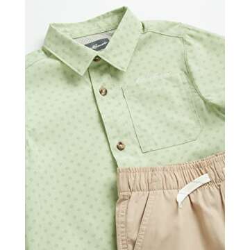 Eddie Bauer Toddler Boys' Shorts Set - Polo Shirt and Shorts Matching Outfit - Clothing Set for Toddler Boys (2T-4T), Size 2T, Printed/Khaki
