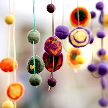 120 Handmade Felt Poms for Crafting | Glaciart Wool Balls