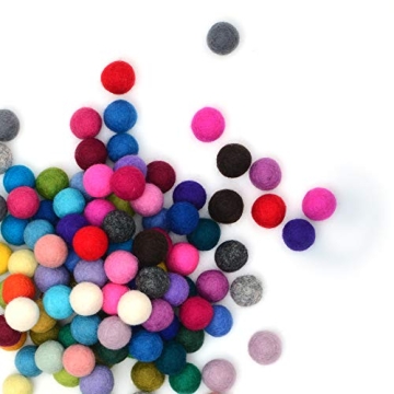 120 Handmade Felt Poms for Crafting | Glaciart Wool Balls