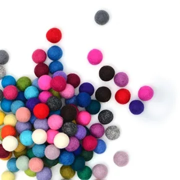 120 Handmade Felt Poms for Crafting | Glaciart Wool Balls