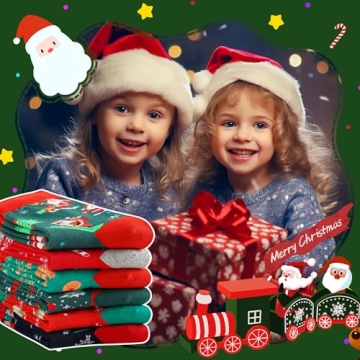 Kids Christmas Socks - Fun Gift for Ages 6-12