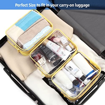 PACKISM Clear Toiletry Bag Set for Travel Organization