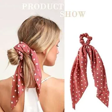 12 Pcs Hair Scarf Scrunchies Set for Women and Girls