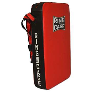 RING TO CAGE Muay Thai Kick Pad - Red/Black Durable Design