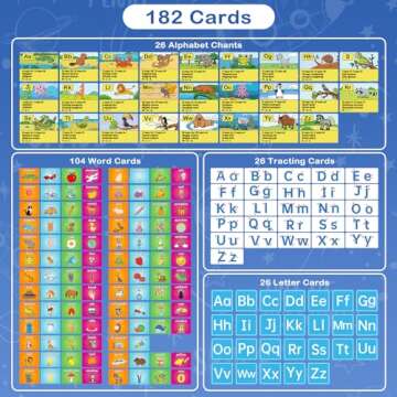 Torlam Alphabet Learning Pocket Chart for Kids Fun ABC Learning