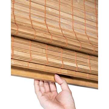 CHICOLOGY Bamboo Roman Shades - Customer Favorite Light Filtering Blinds for Windows, Premium Quality, Ideal for Home, Squirrel Brown, 36"W X 64"H