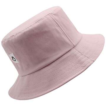 Bucket Hat 100% Cotton Packable Summer Travel Beach Sun Hat Outdoor Cap Unisex