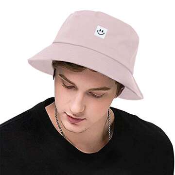 Bucket Hat 100% Cotton Packable Summer Travel Beach Sun Hat Outdoor Cap Unisex