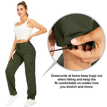 Womens Quick-Dry Hiking Pants with UPF 50 Protection