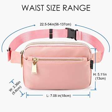 ZORFIN Fanny Packs for Women Men: Crossbody Belt Bag with Adjustable Strap - Fashion Waist Packs for...