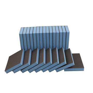 Kekow Sanding Sponges, Fine Grit, 3.82"X 2.72"X 0.47", 24 Packs