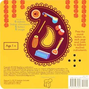 Interactive Baby Sangeet Indian Music Book for Toddlers