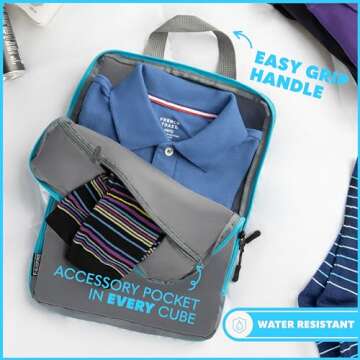 Compression Packing Cubes Travel Set for Efficient Packing