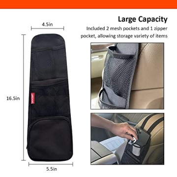 Luckybay Car Seat Side Organizer for Cars, SUVs & Trucks