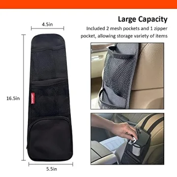 Luckybay Car Seat Side Organizer for Cars, SUVs & Trucks