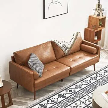 Buy Elegant Vonanda Faux Leather Sofa Couch Online