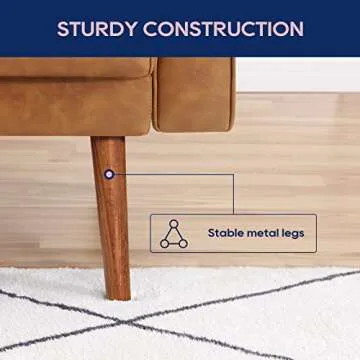 Buy Elegant Vonanda Faux Leather Sofa Couch Online