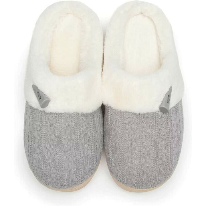 NineCiFun Women's Warm Slip-on Fuzzy Slippers