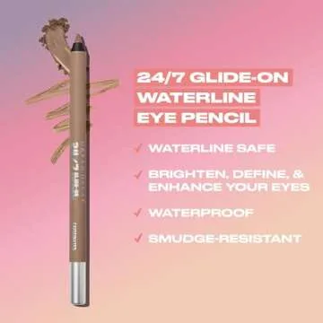 URBAN DECAY 24/7 Waterline Eye Pencil, Waterproof Eyeliner for Tightlining, Smudge-proof, Creamy Demi-Matte Black Liner, Smoky Eye Makeup, Mineral Oil-free, Paraben-free, Cruelty-free - 0.04 oz
