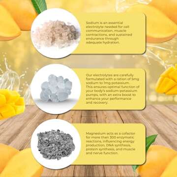 Santa Cruz Paleo Electrolyte Powder Mango with Himalayan & Sea Salt, Magnesium, Potassium, Sugar-Free, 30 Servings