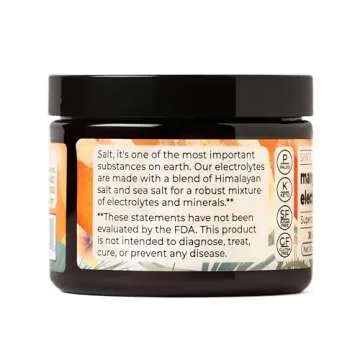 Santa Cruz Paleo Electrolyte Powder Mango with Himalayan & Sea Salt, Magnesium, Potassium, Sugar-Free, 30 Servings