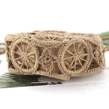 Lobagve Women's Stylish Straw Summer Beach Purse