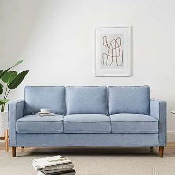 Mellow HANA Modern Sofa with Storage Pockets - Dusty Blue