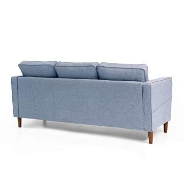 Mellow HANA Modern Sofa with Storage Pockets - Dusty Blue