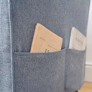 Mellow HANA Modern Sofa with Storage Pockets - Dusty Blue