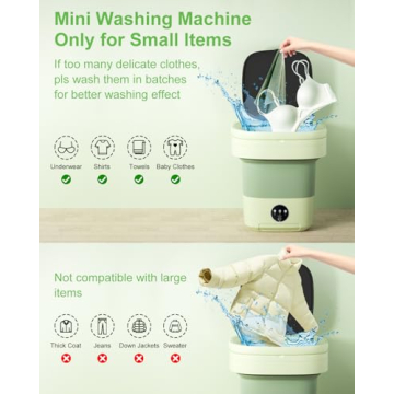 Portable Washing Machine with 16L Large Capacity for Delicates