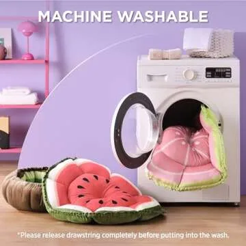 Lesure Dog beds for Small Dogs - Washable Cute Cat Beds with Versatile Dual-Use Design, Reversible Round Pet Bed for Puppy and Kitten, 25x25x8 Inches