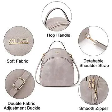 CLUCI Small Backpack for Women Stylish Travel Purse