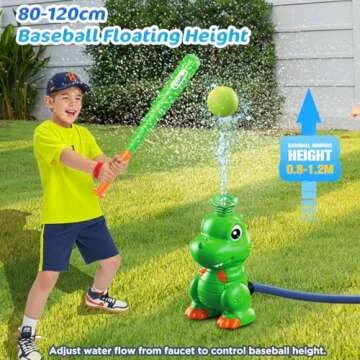TERRAMUS Dinosaur Water Baseball Sprinkler Toy for Kids