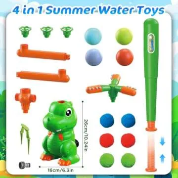 TERRAMUS Dinosaur Water Baseball Sprinkler Toy for Kids
