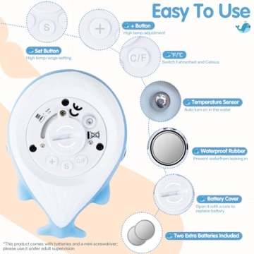 Pircaath Baby Bath Thermometer - Safe & Fun Baby Bathing