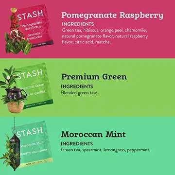 Stash Tea Green Tea Variety Pack Sampler - Flavorful & Caffeinated, 20 Count (Pack of 6)