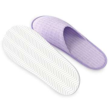 Maeline Bulk 6 Pair Disposable Home Slippers for Family Spa Guests Hotels Office - Mixed Slippers Home Party, Housewarming, Soft Fleece, Closed Toe, Multi, 9-13 Women/7-11 Men