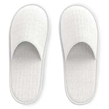 Maeline Bulk 6 Pair Disposable Home Slippers for Family Spa Guests Hotels Office - Mixed Slippers Home Party, Housewarming, Soft Fleece, Closed Toe, Multi, 9-13 Women/7-11 Men