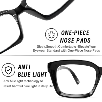 Hubeye Stylish Blue Light Blocking Reading Glasses