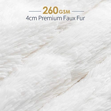 Mr. Sandman Faux Fur Weighted Blanket for Cozy Sleep