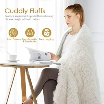 Mr. Sandman Faux Fur Weighted Blanket for Cozy Sleep