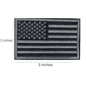 Prohouse 2 Pieces Tactical USA Flag Patch - 100% Embroidered Quality Patches