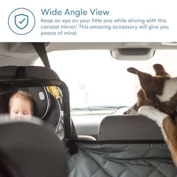 Enovoe Baby Car Mirror with Cleaning Cloth - Wide Convex Back Seat Baby Mirror is Shatterproof and A...