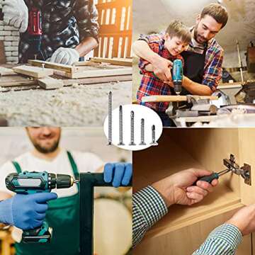 OMOTOOL Self Drilling Drywall Screws Assortment Kit